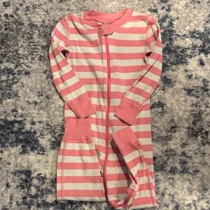 Hanna Andersson Pink and White Striped Kids Pajama Set